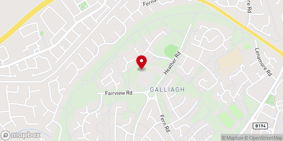 Map showing location of St. Columba Friary