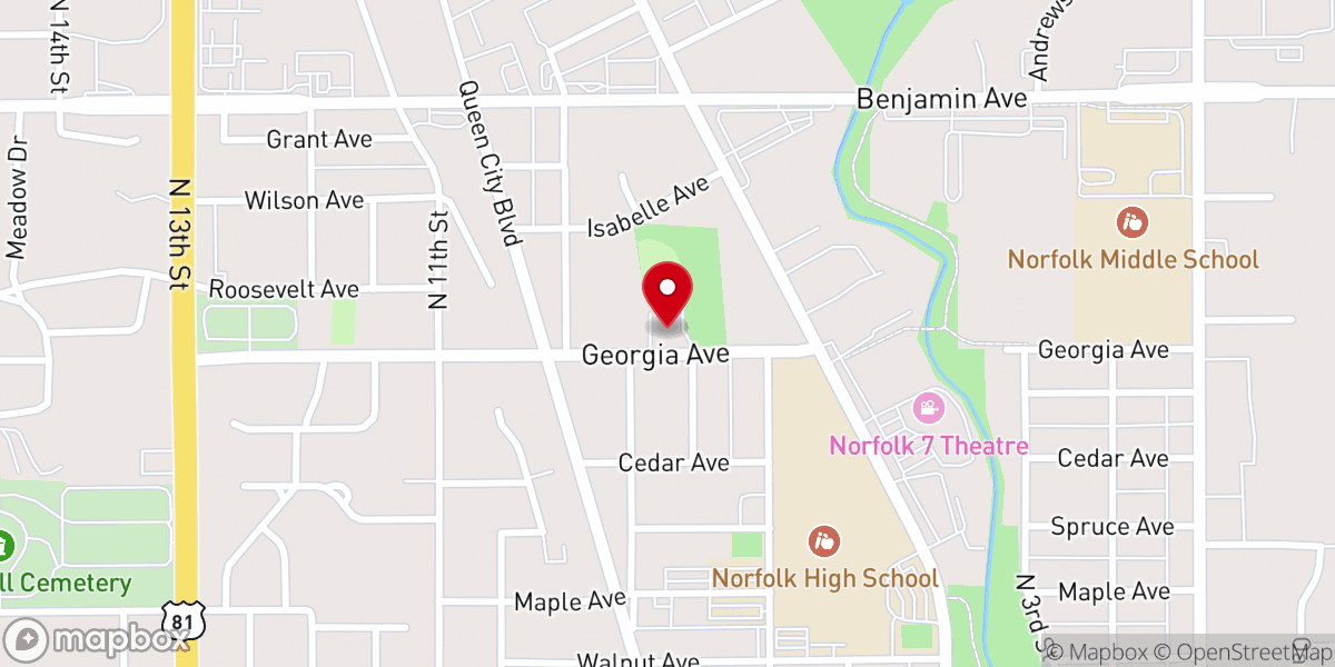Map showing location of Home for Funerals Chapel