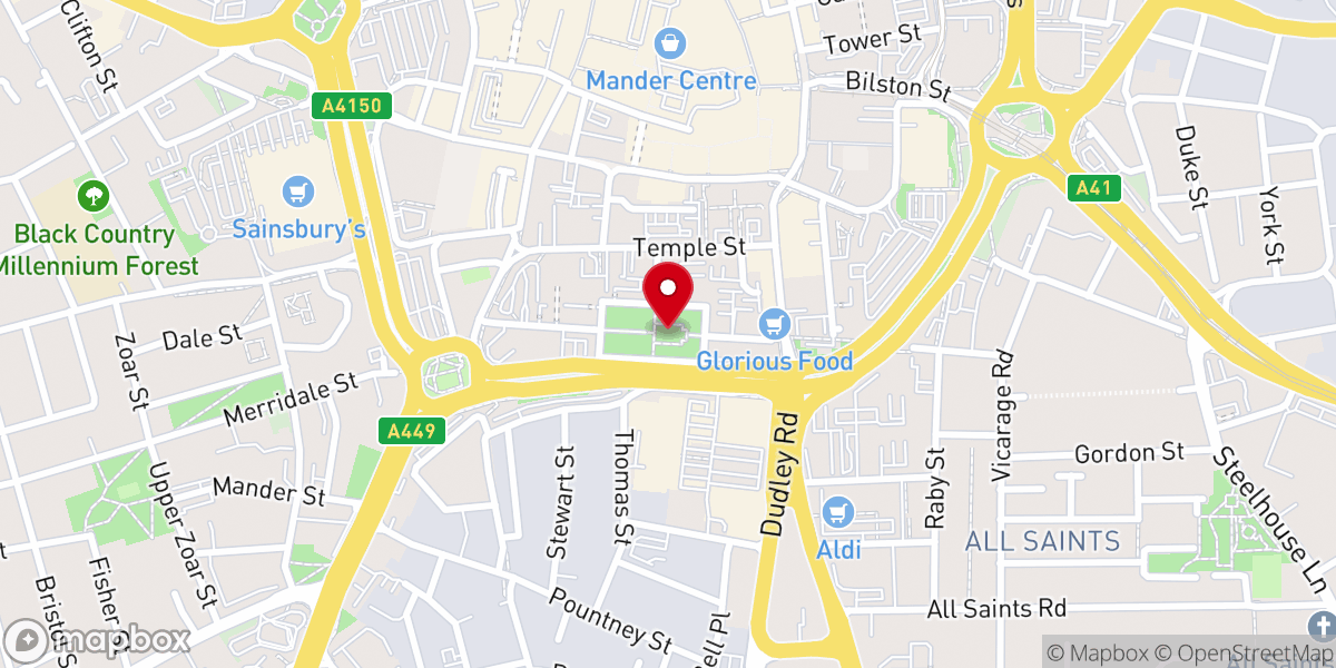 Map showing location of The Church of St. John in the Square