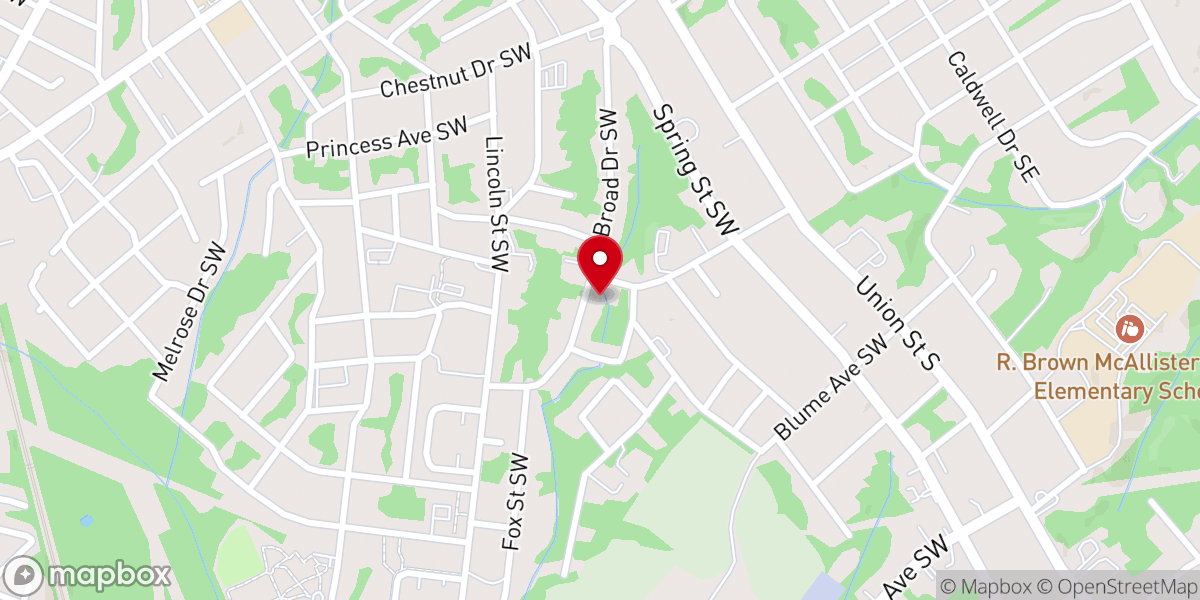 Map showing location of First Primitive Baptist Church
