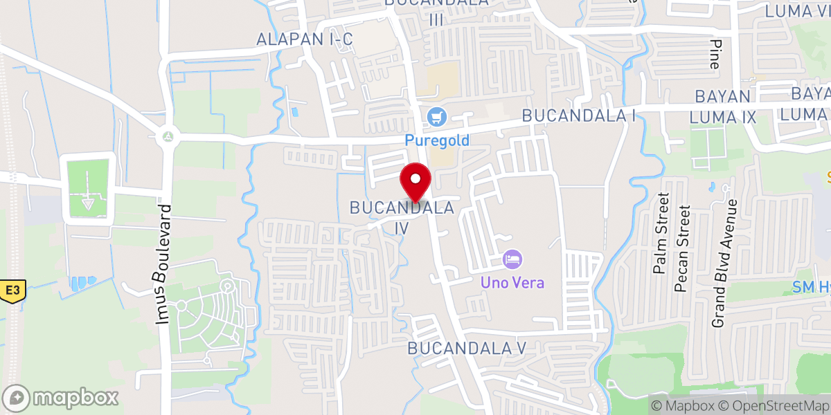 Map showing location of Immaculate Heart of Mary Parish Church - Bucandala IV (Diocese of Imus)