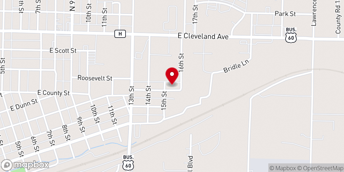Map showing location of River of Life pentecostal church
