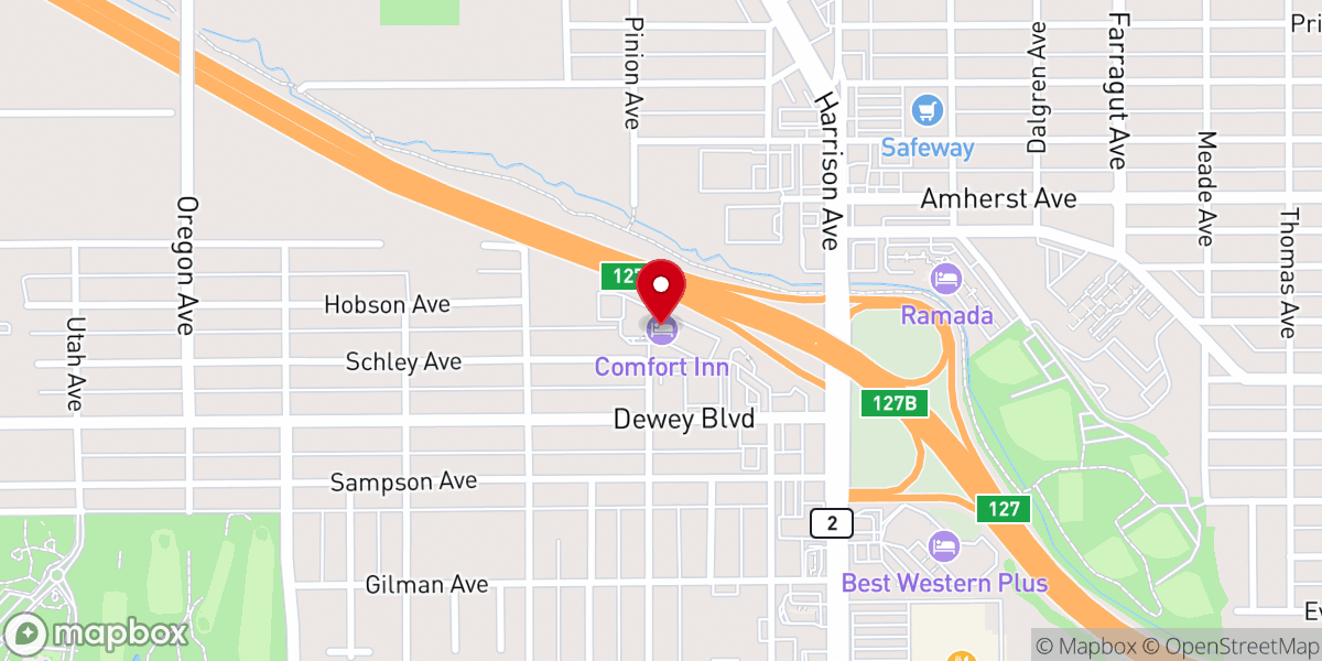 Map showing location of Grace Baptist Church