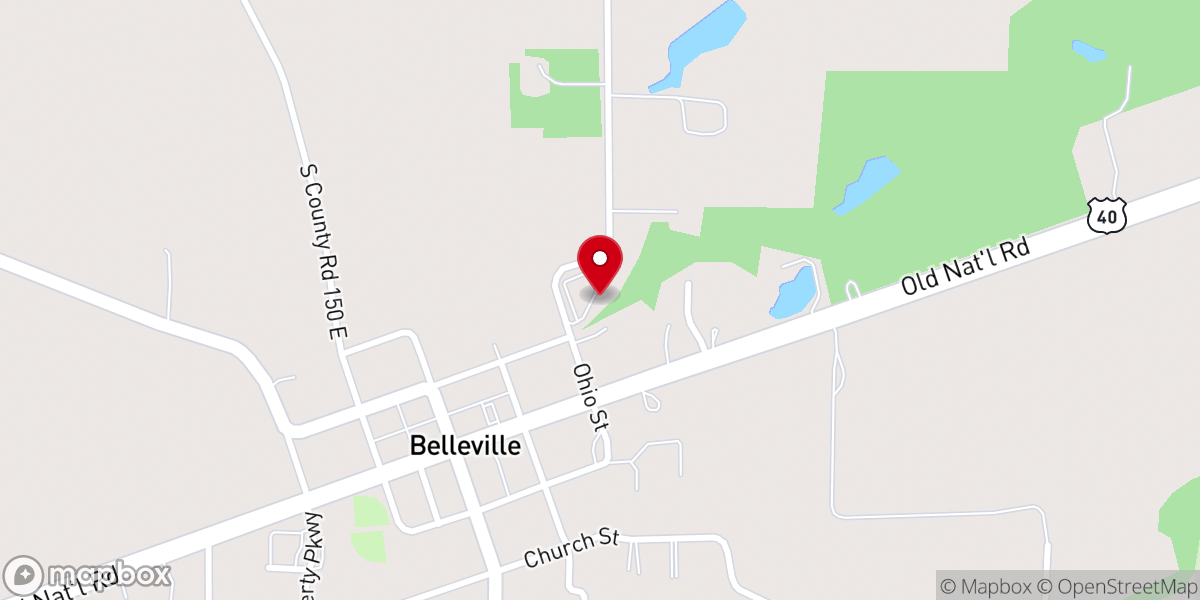 Map showing location of Belleville Church of Christ