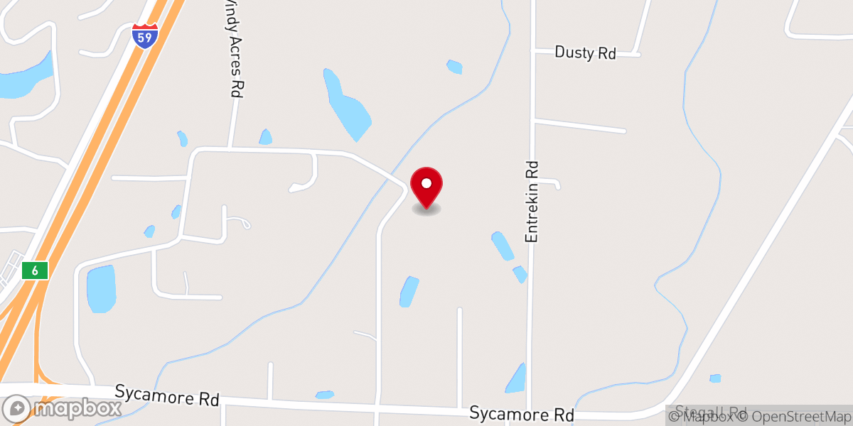 Map showing location of Harvest Barn Church