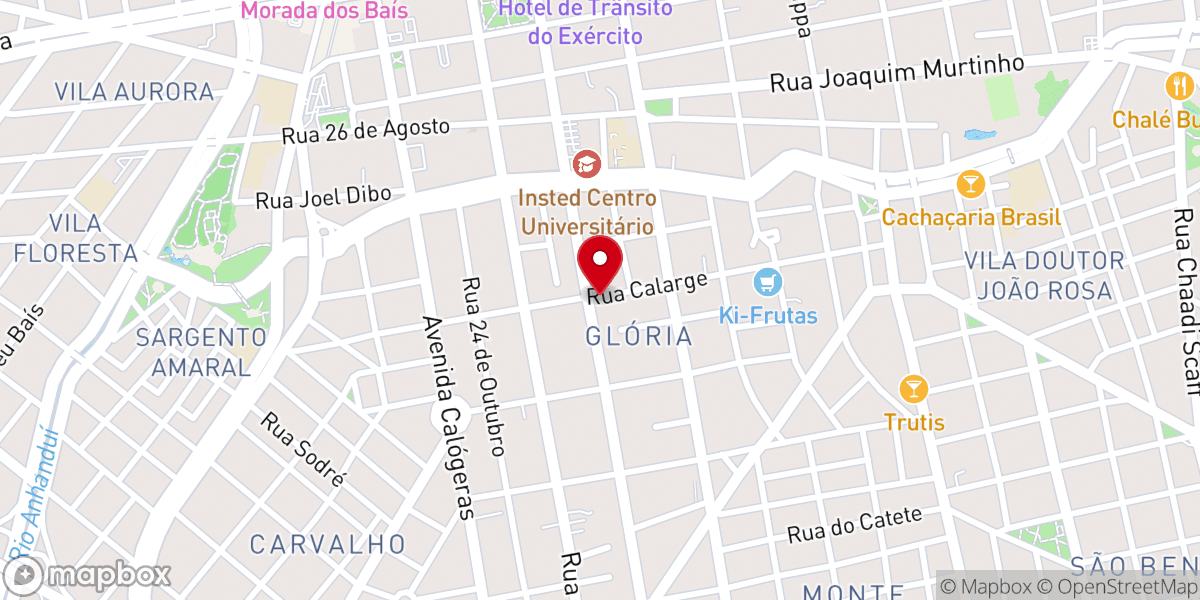 Map showing location of Lagoinha Campo Grande