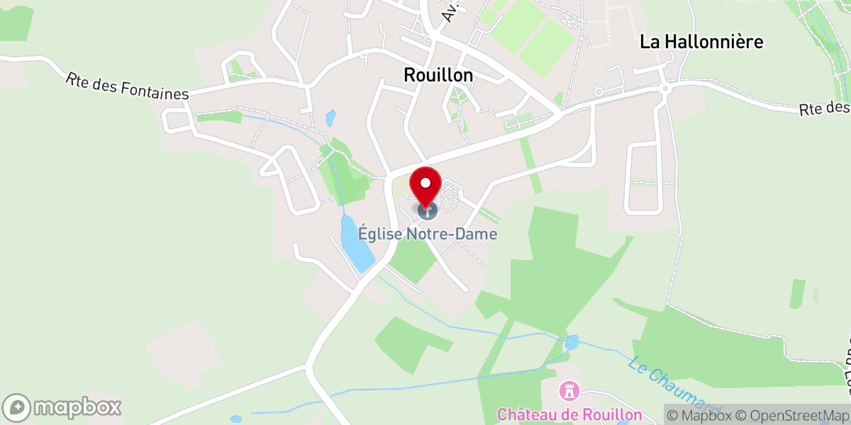 Map showing location of Église Notre-Dame