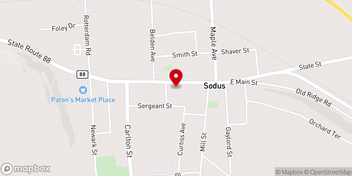 Map showing location of Norton Monuments