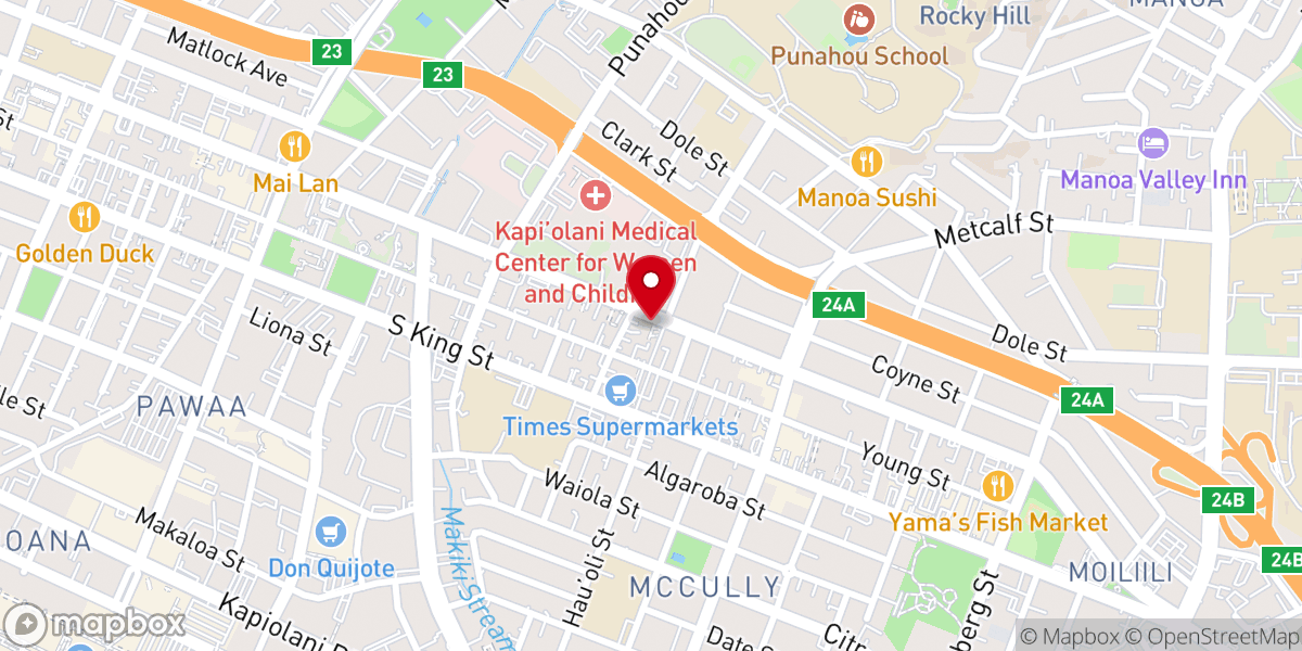 Map showing location of Olivet Baptist Church