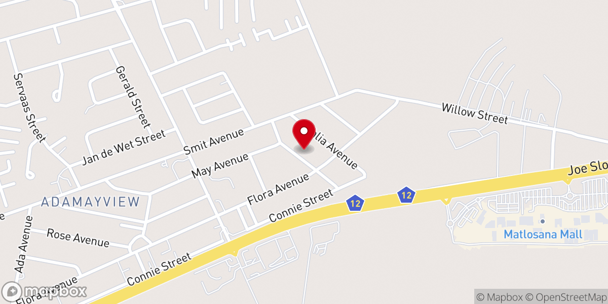 Map showing location of Evangelies-Gereformeerde Kerk Klerksdorp