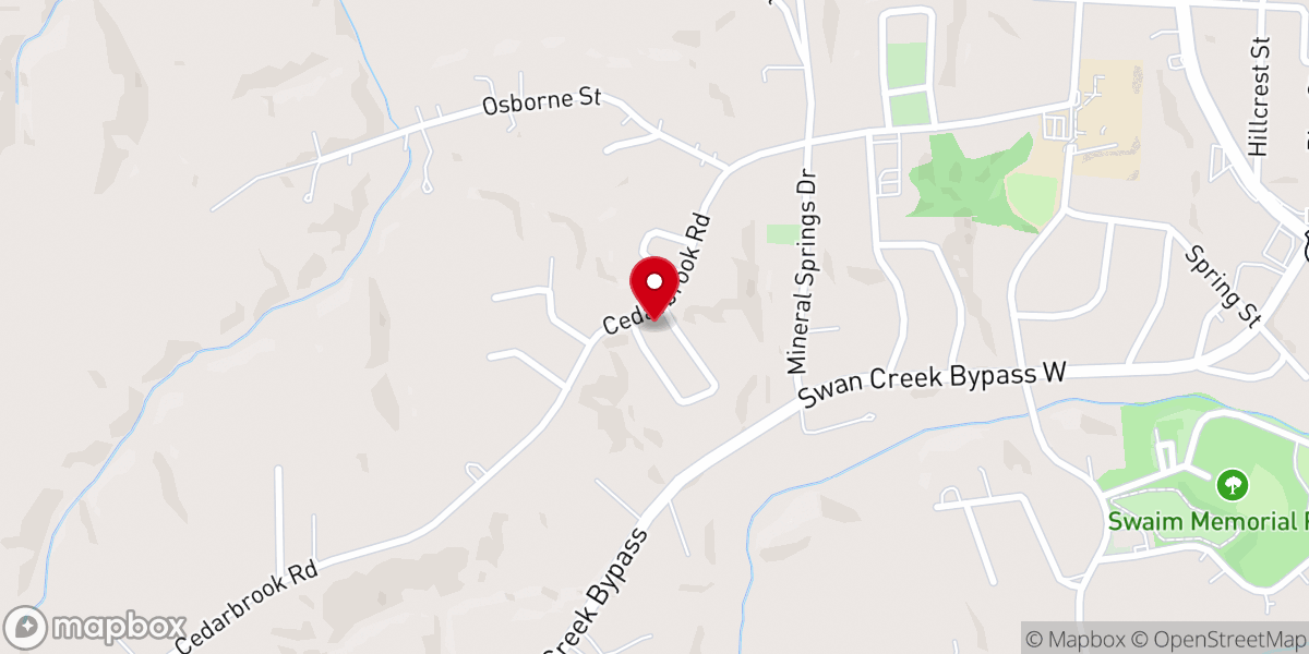 Map showing location of New Life Jonesville