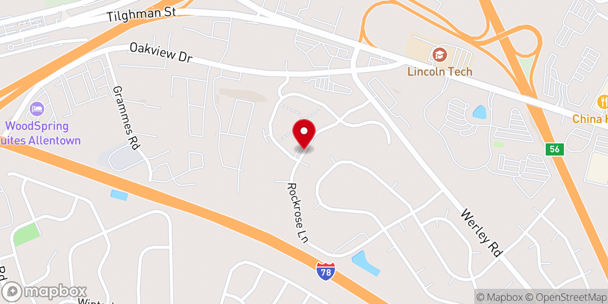 Map showing location of Woodmont Ridge at Upper Macungie