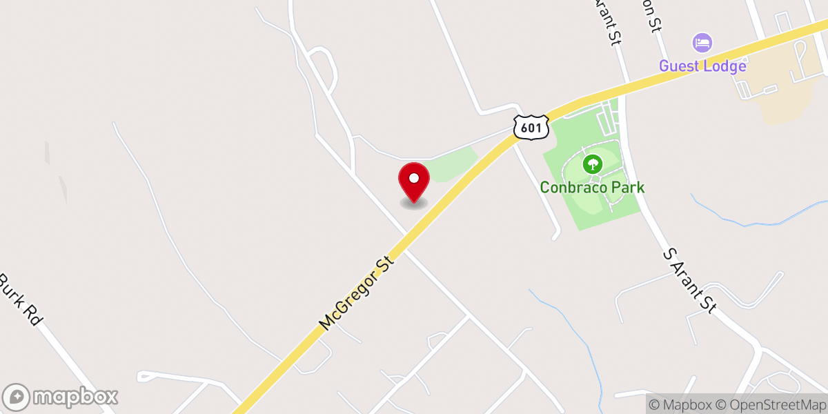 Map showing location of Salem United Methodist Church