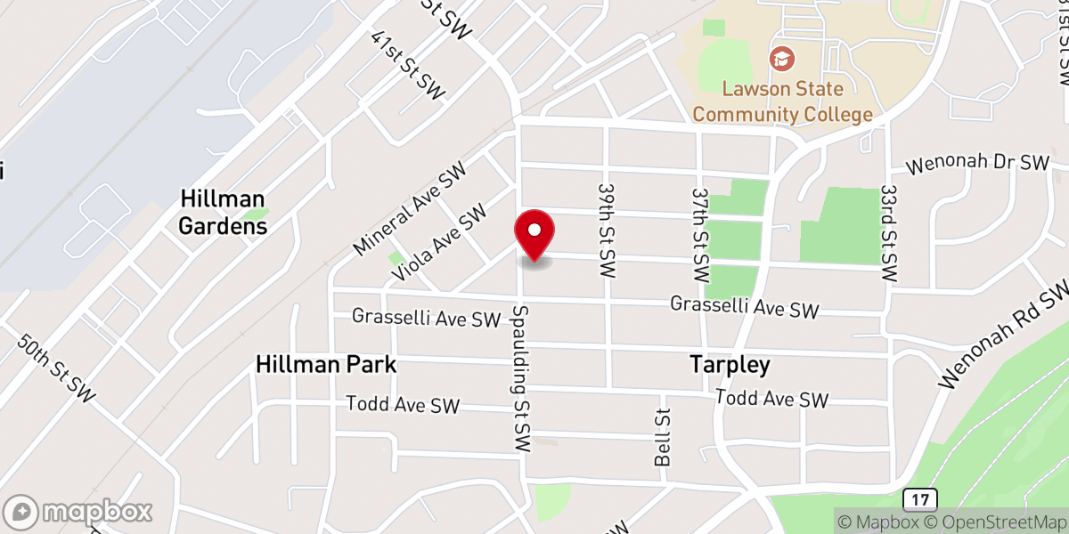 Map showing location of Bryant Chapel A.M.E. Church