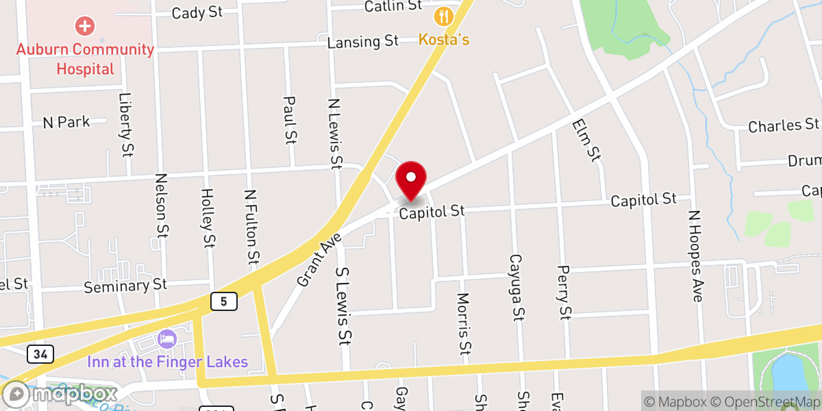 Map showing location of Harriet Tubman Memorial AME Zion Church
