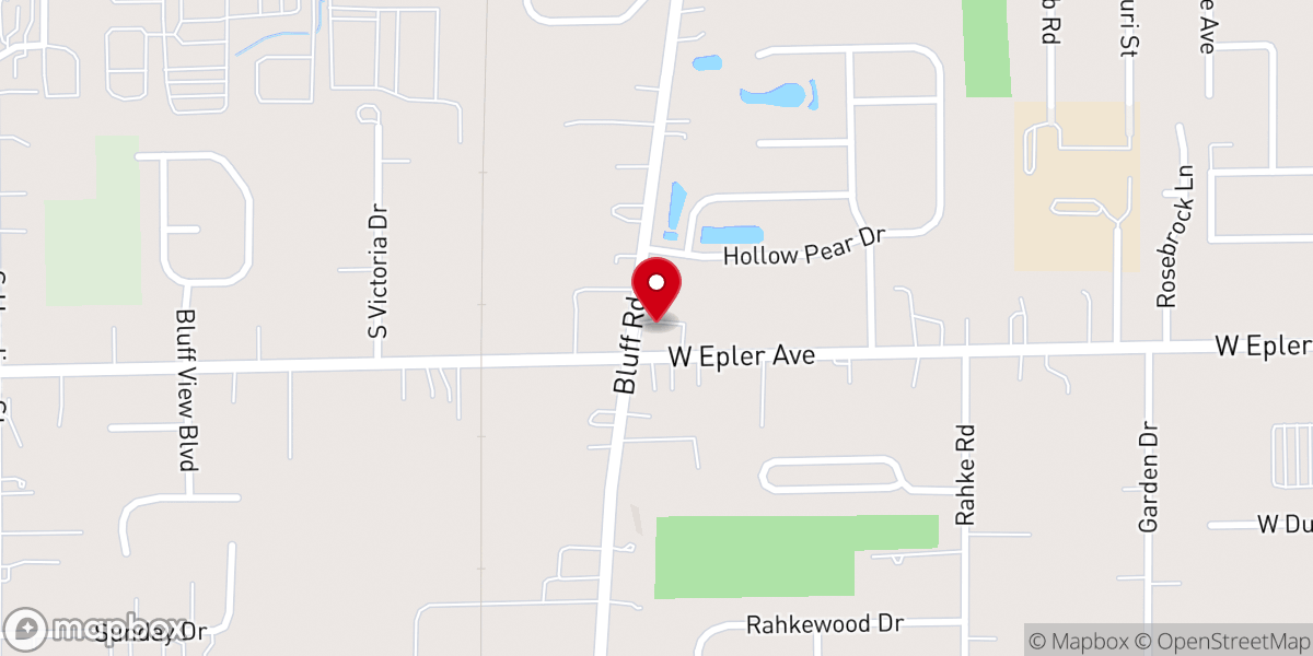 Map showing location of Center Church Indy
