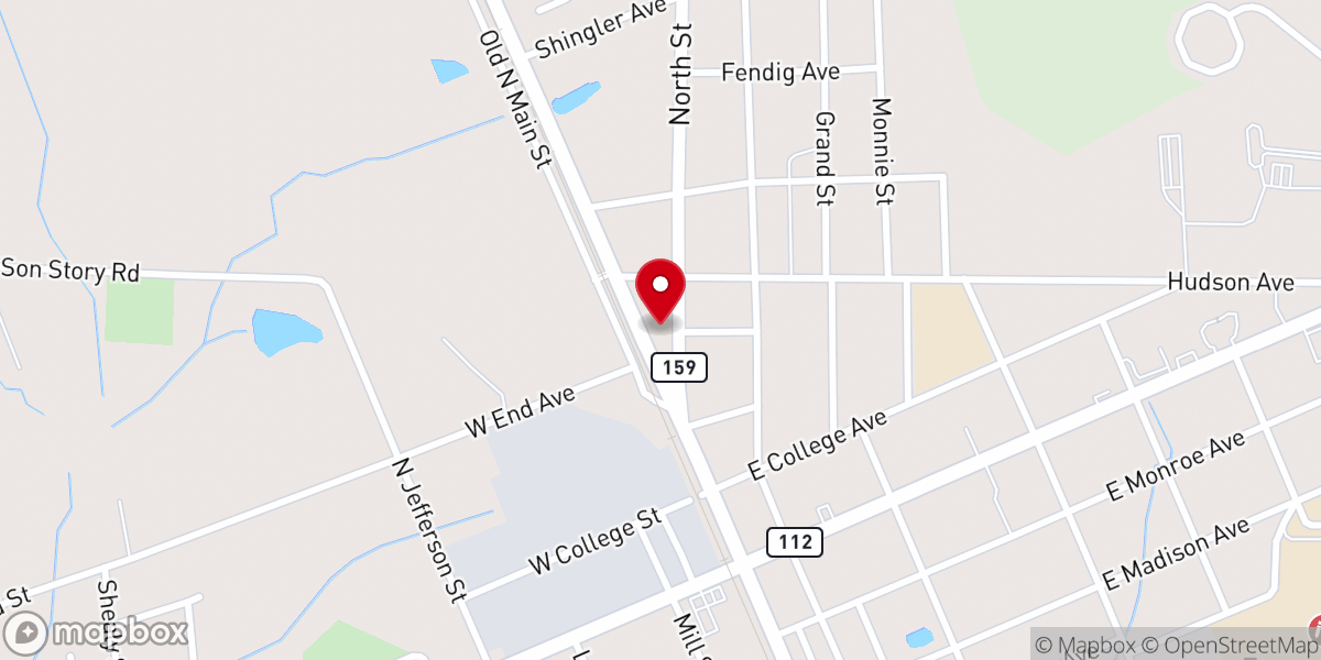 Map showing location of First United Methodist Church