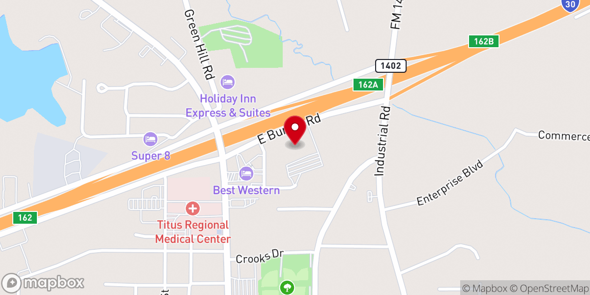 Map showing location of North Ridge Church of Christ