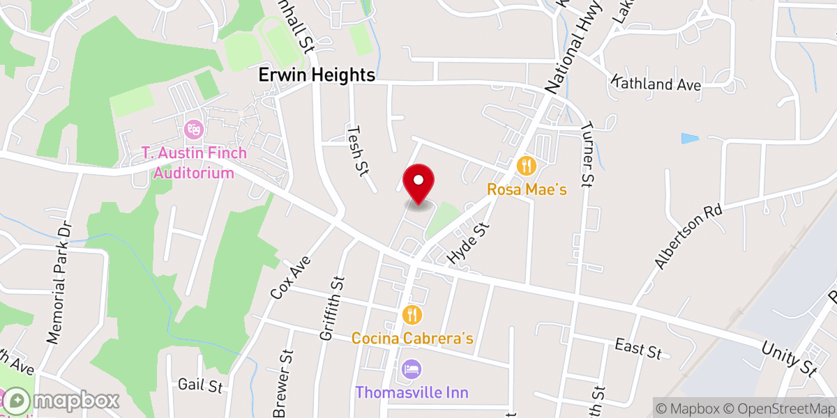 Map showing location of Embrace Church of High Point