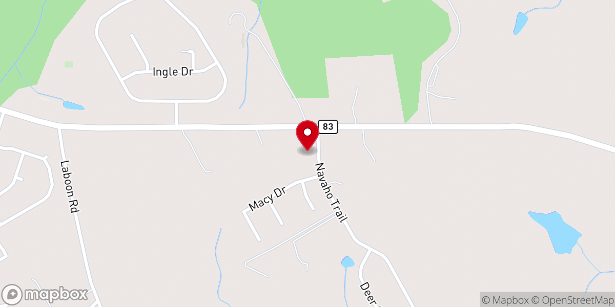 Map showing location of Community Church of Christ