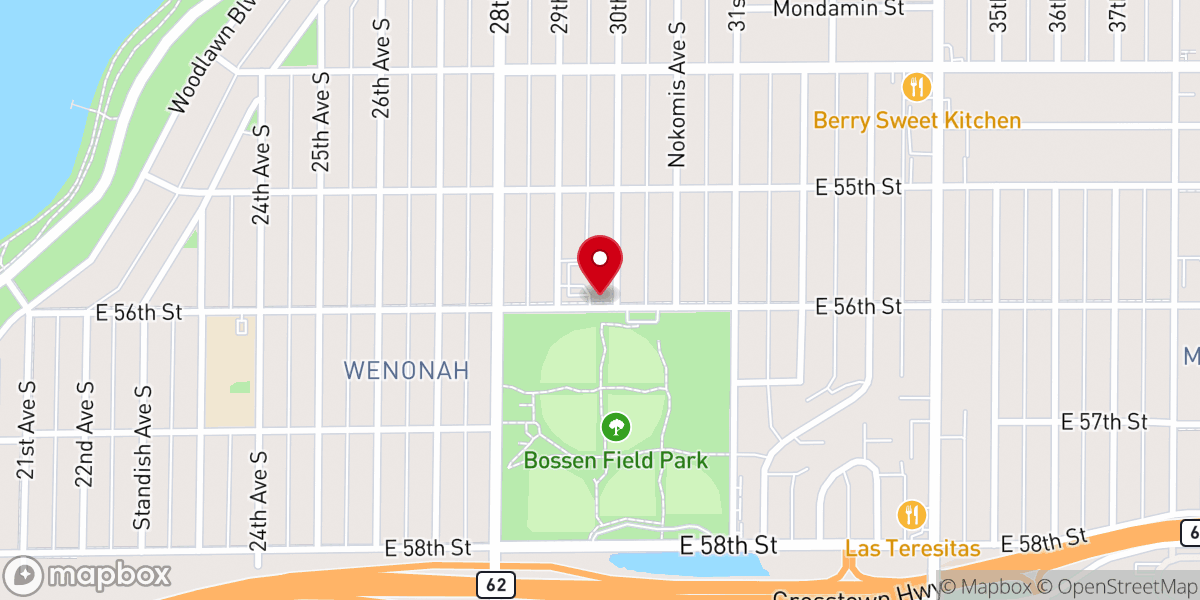Map showing location of Crosstown Covenant Church