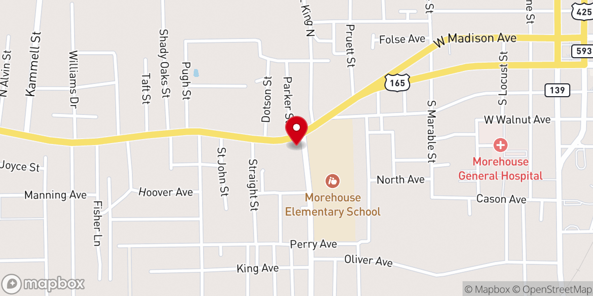 Map showing location of St Mary's CME Temple