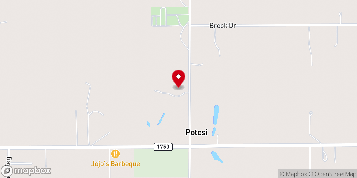 Map showing location of Potosi Community Church
