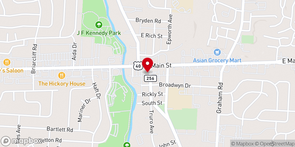 Map showing location of New Antioch Bible Fellowship