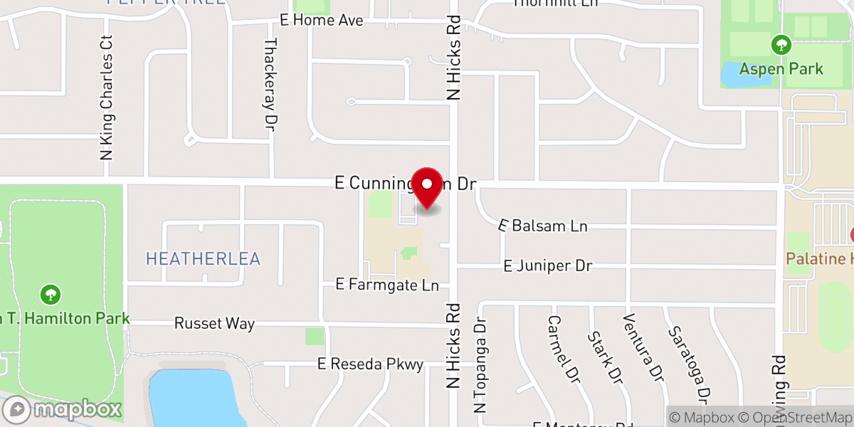 Map showing location of Prince Of Peace Lutheran Church