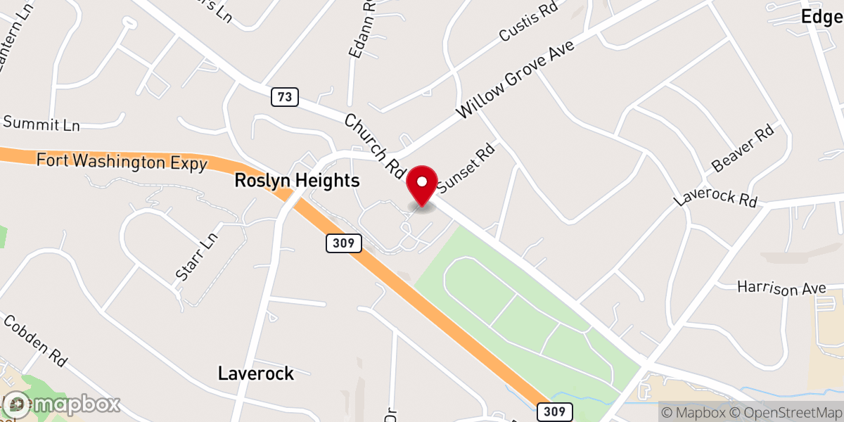Map showing location of Westminster Theological Seminary