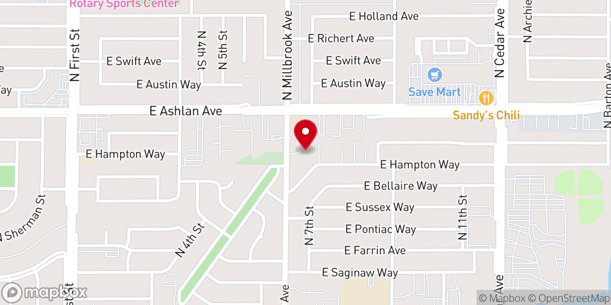 Map showing location of Nha Tho Duc Me Lavang - Our Lady of Lavang Fresno