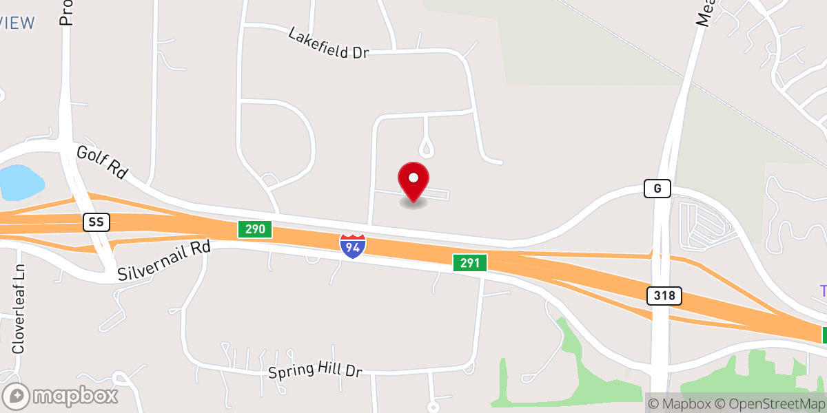 Map showing location of Lakewood Baptist Church