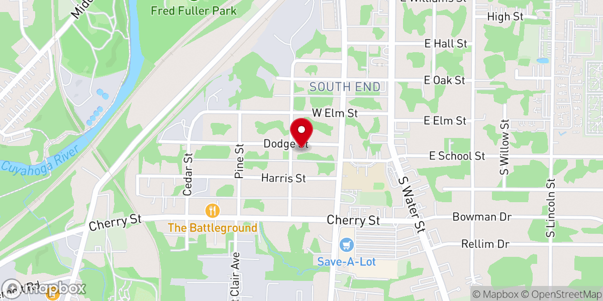 Map showing location of Union Baptist Church