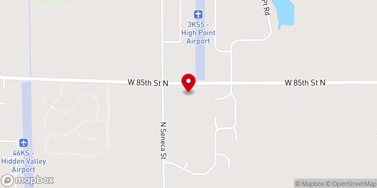 Map showing location of Valley Christian Church
