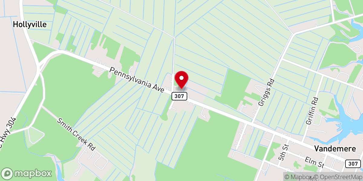 Map showing location of Saint Peters Missionary Baptist Church