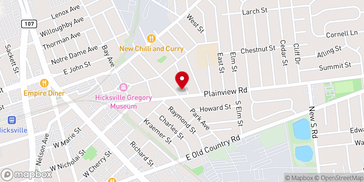 Map showing location of Jain Samaj of Long Island