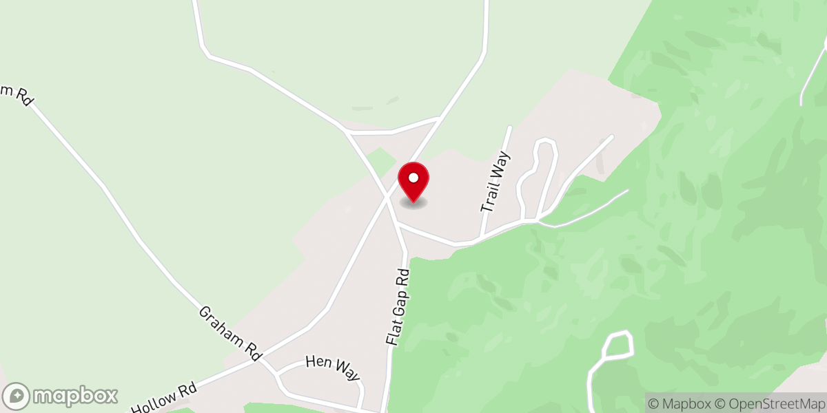Map showing location of Flat Gap Church