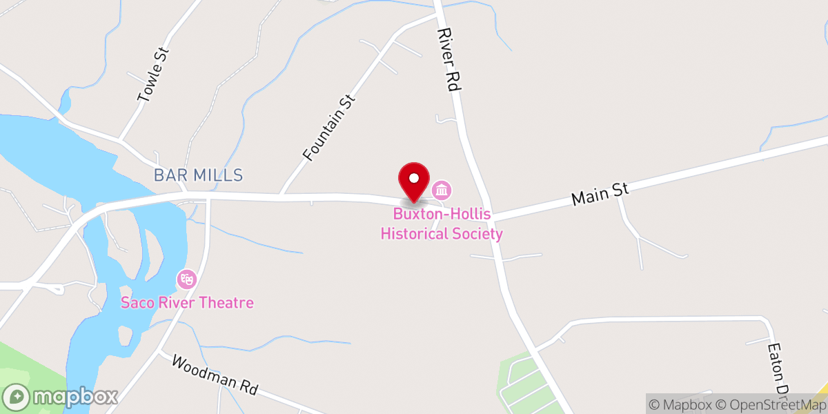 Map showing location of Bar Mills