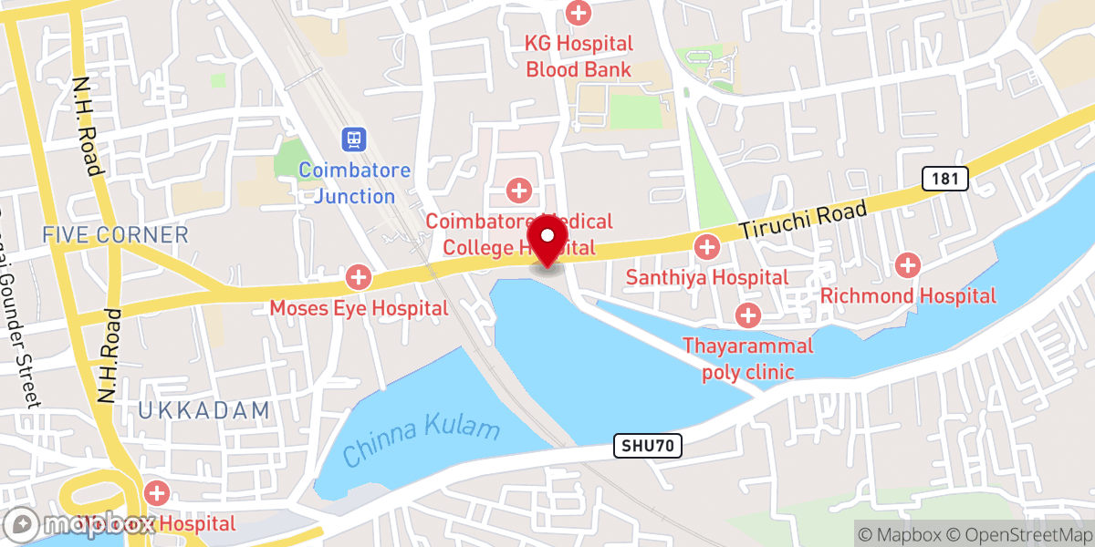 Map showing location of C.S.I Christ Church