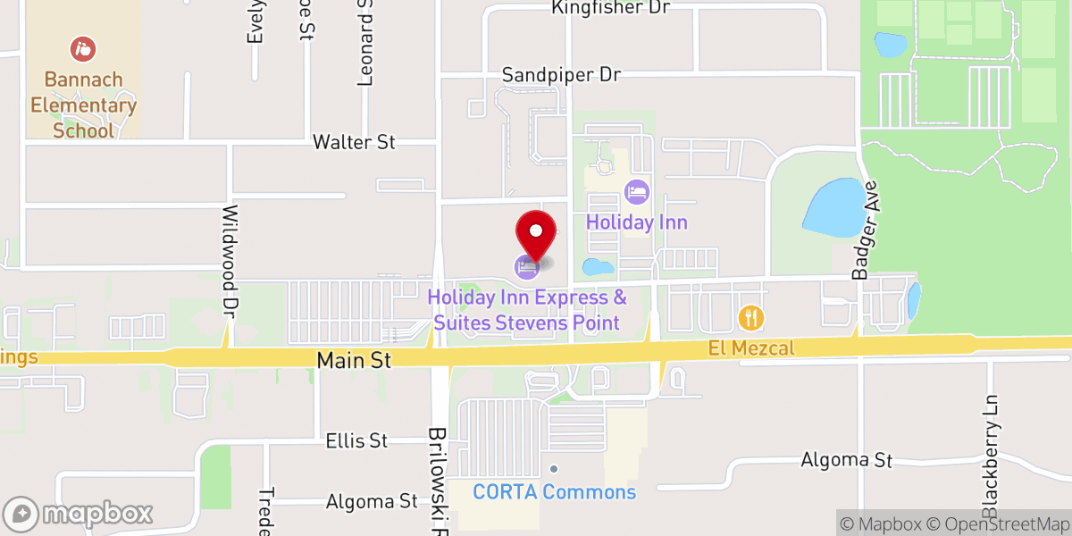Map showing location of Holiday Inn Express & Suites Stevens Point by IHG
