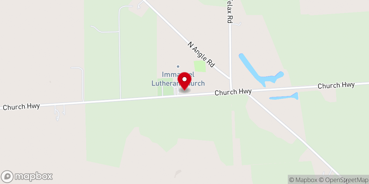 Map showing location of Immanuel Lutheran Church
