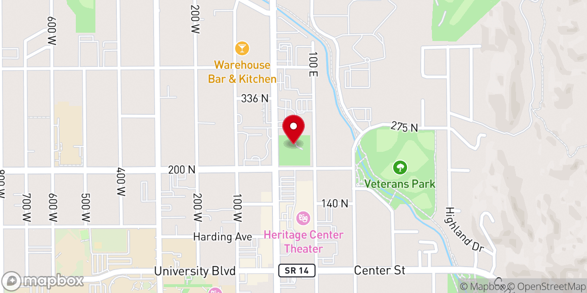 Map showing location of Main Street Park
