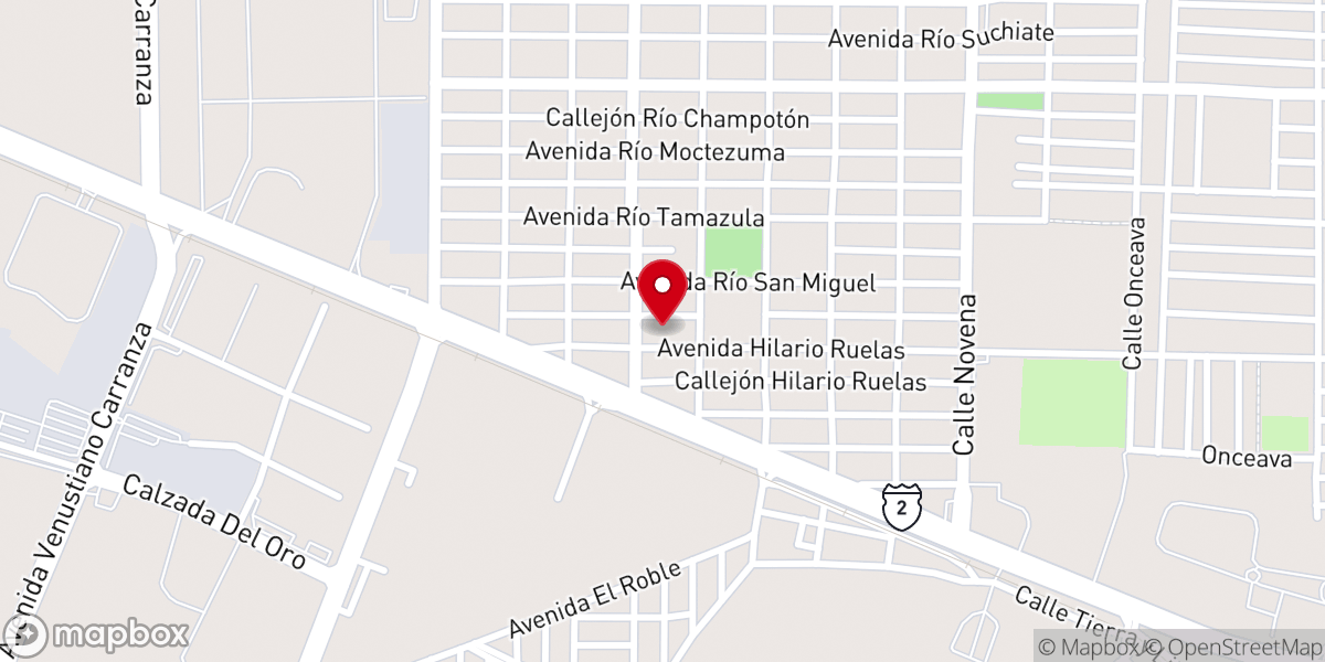 Map showing location of Iglesia El Shadai