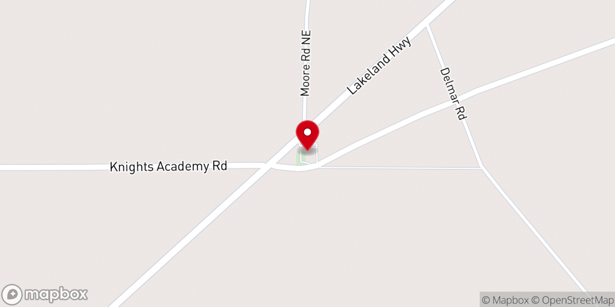 Map showing location of Pleasant Way Baptist Church