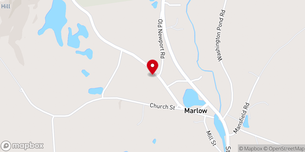 Map showing location of Marlow Town Offices
