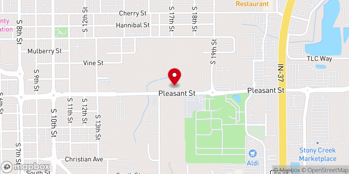 Map showing location of Genesis Church