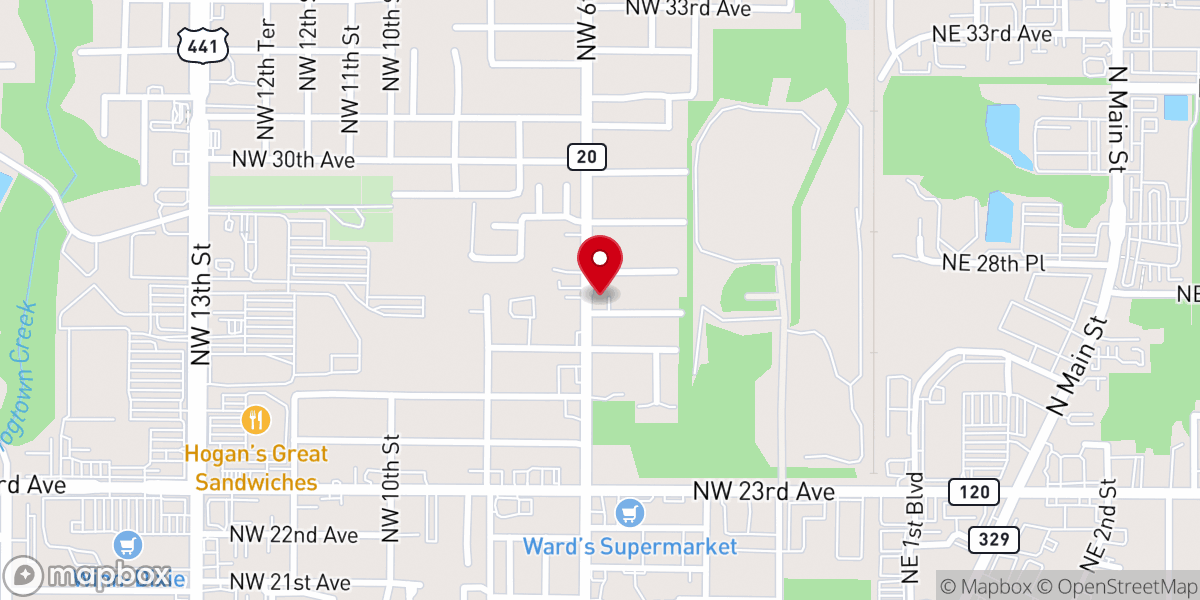 Map showing location of Iglesia de Dios Pentecostal M.I. (IDPMI) Gainesville