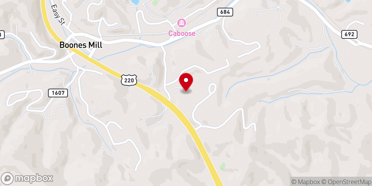 Map showing location of Ridgeview Church