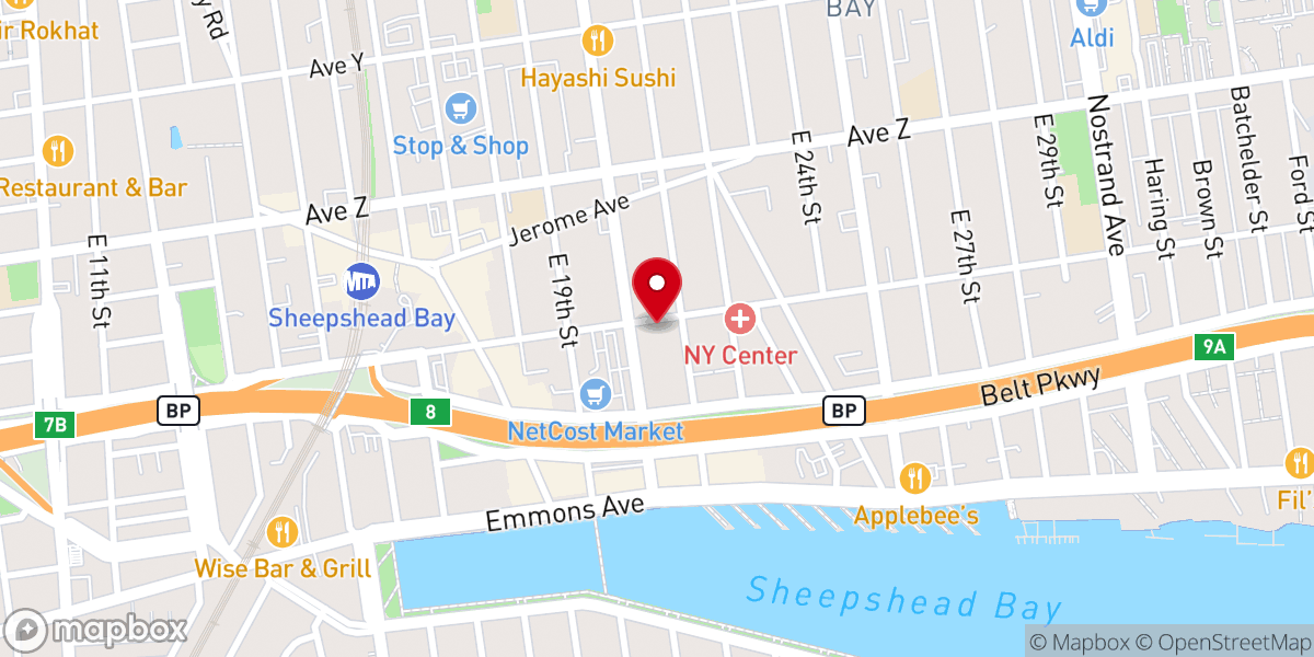 Map showing location of The United Methodist Church of Sheepshead Bay