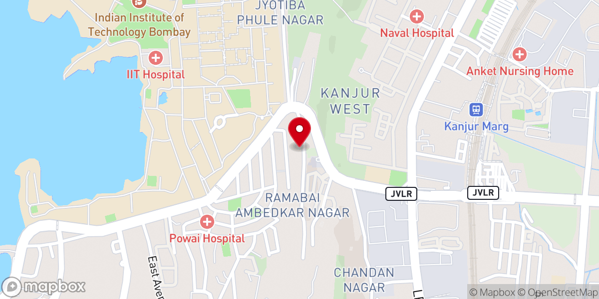Map showing location of St. Paul’s Orthodox Syrian Church, Powai